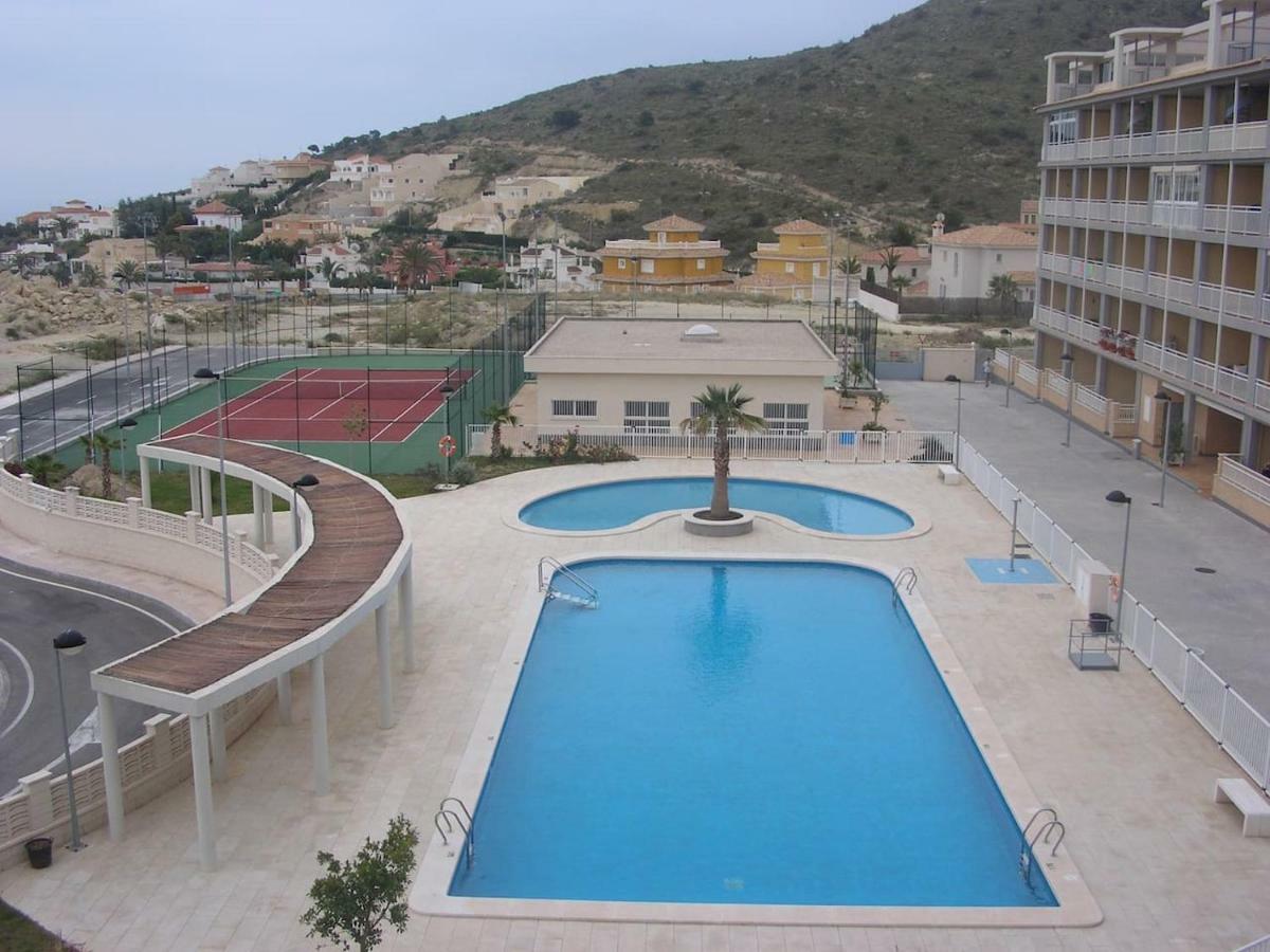 2 dorm.A/A.Vista mar.WiFi.Gym.Sauna.Terraza.Parking. El Campello Bagian luar foto