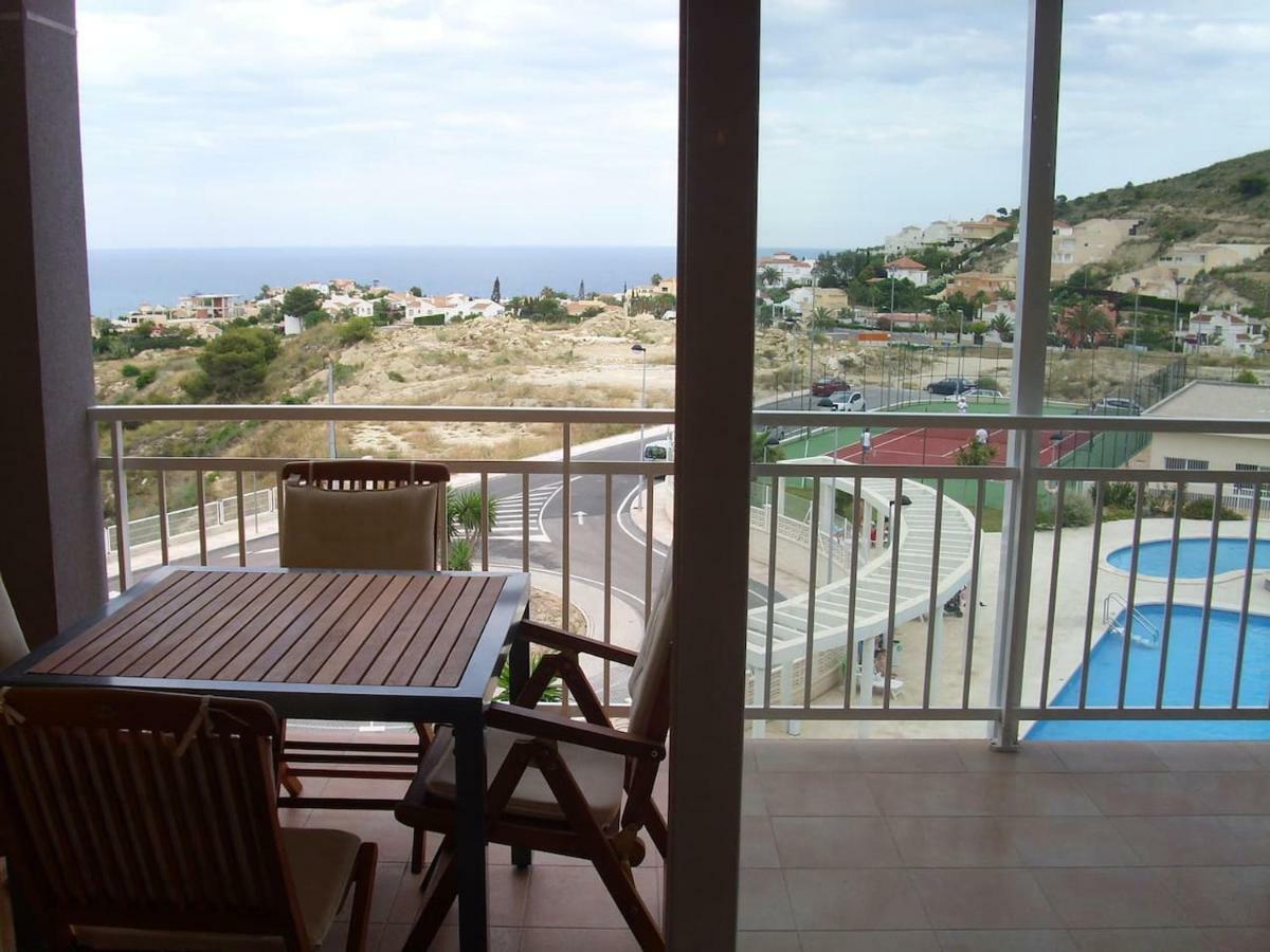 2 dorm.A/A.Vista mar.WiFi.Gym.Sauna.Terraza.Parking. El Campello Bagian luar foto
