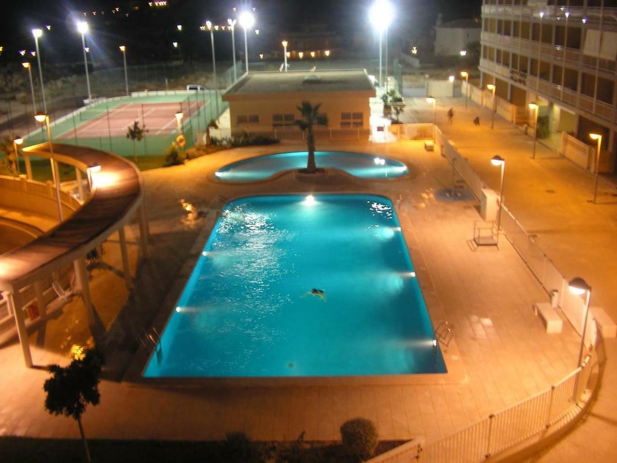 2 dorm.A/A.Vista mar.WiFi.Gym.Sauna.Terraza.Parking. El Campello Bagian luar foto
